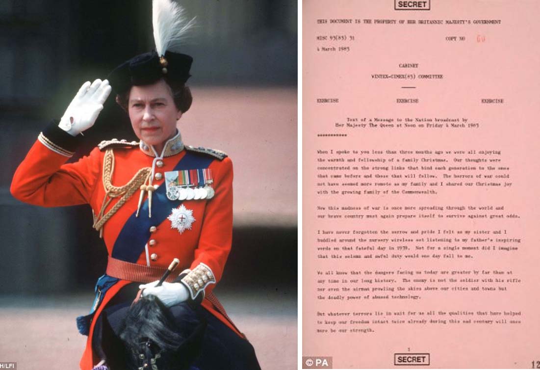 Pidato Ratu Elizabeth II Hadapi Perang Dunia III Terkuak
